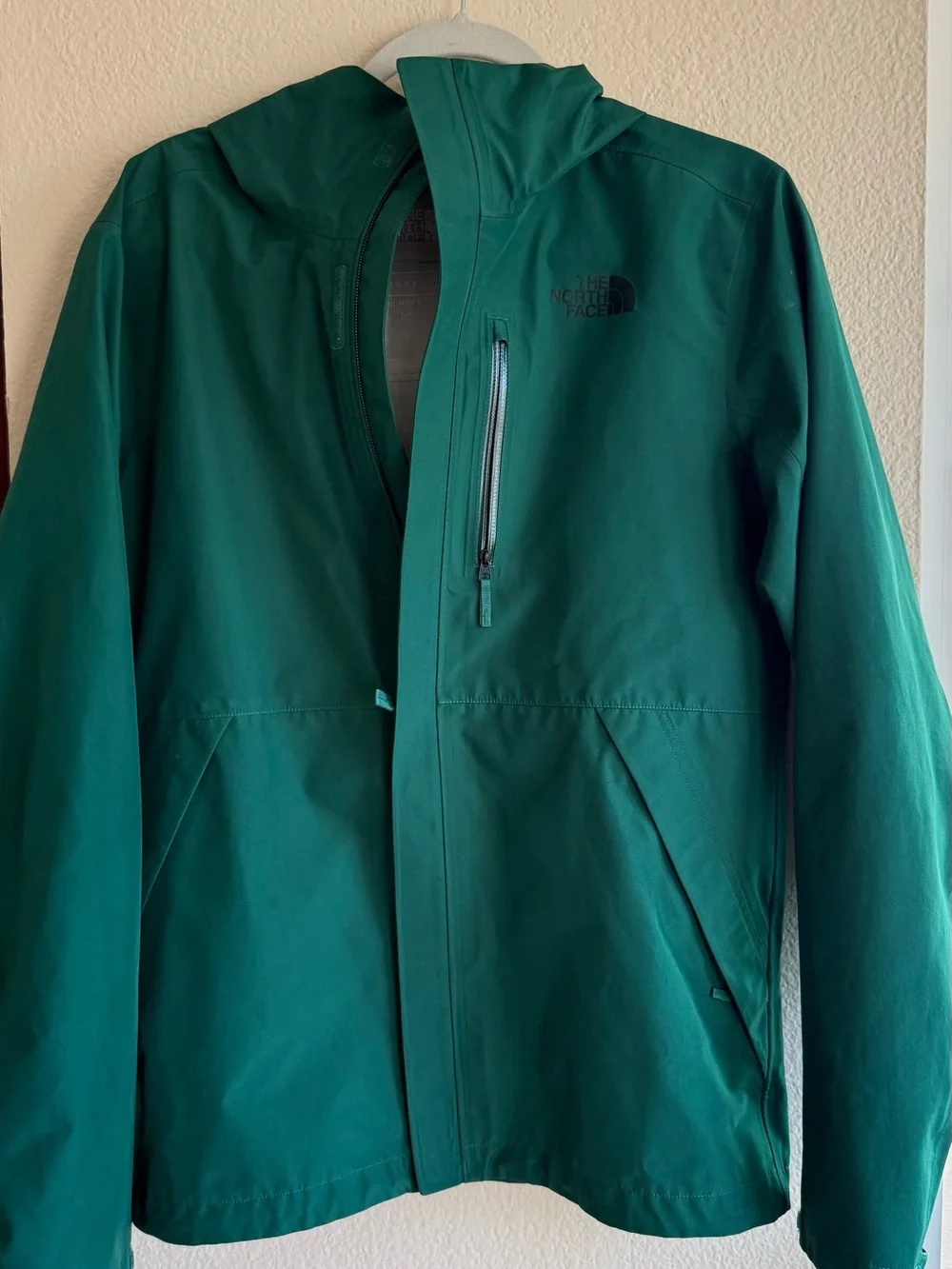 The North Face Men’s Dark Green Hooded Rain Jacket